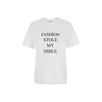 Victoria Beckham Slogan Printed Crewneck T Shirt