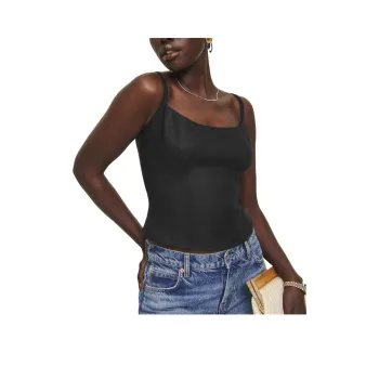 REFORMATION Hattie Linen Top Camisole Women's Black