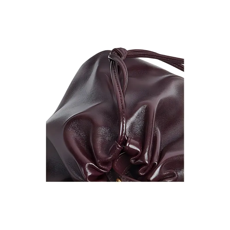 Bottega Veneta Cow Leather Clutch Medium Size Women's Grape Purple-3