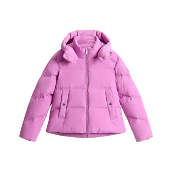 WOOLRICH Zip Up Hooded Puffer Jacket