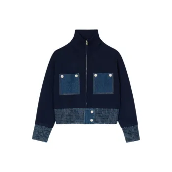 Sandro Panelled Bomber Jacket