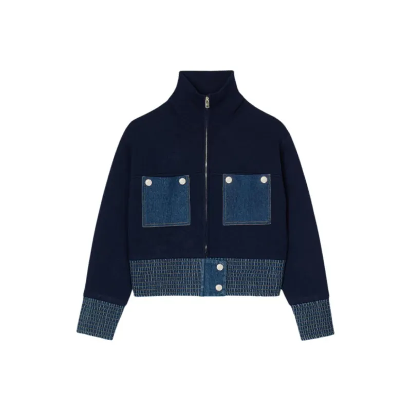 Sandro Panelled Bomber Jacket-0