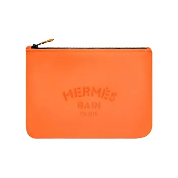 HERMES Neobain Polyamide Clutch Medium Size Women's Orange