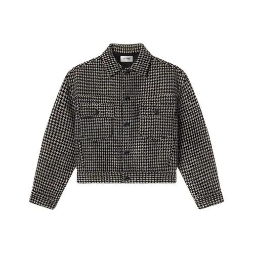 check-print FW24 suedes & Coats Women's Black White Plaid