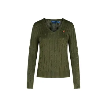 Polo Ralph Lauren Kimberly V Neck Cable Knit Jumper