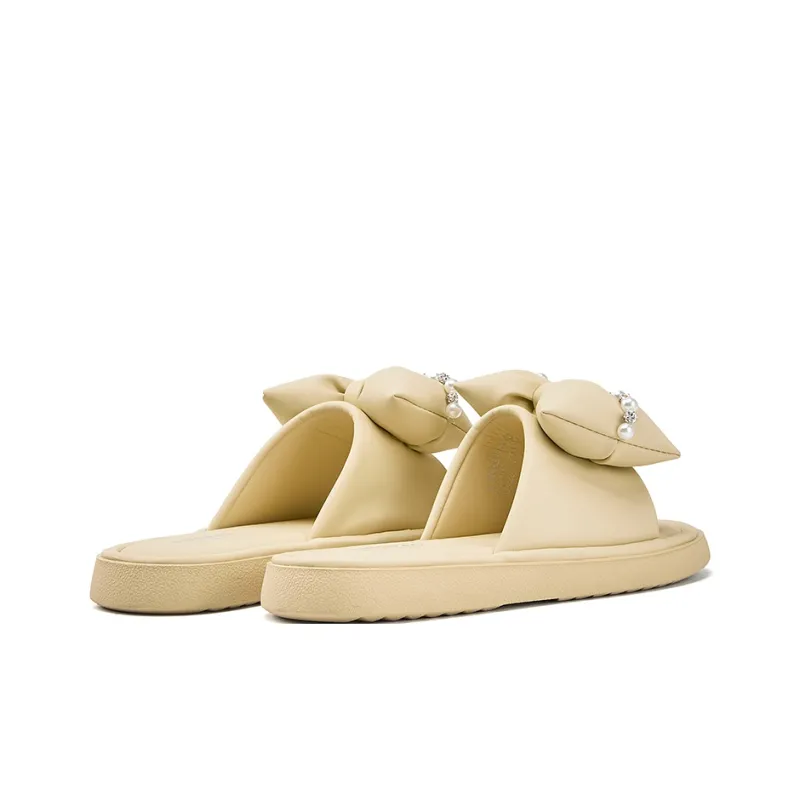 LINGPAO Rubber Sole Crystal Slide Slippers Women's-9
