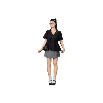DAMABAIFENBAI Chiffon Shirts Women's Black