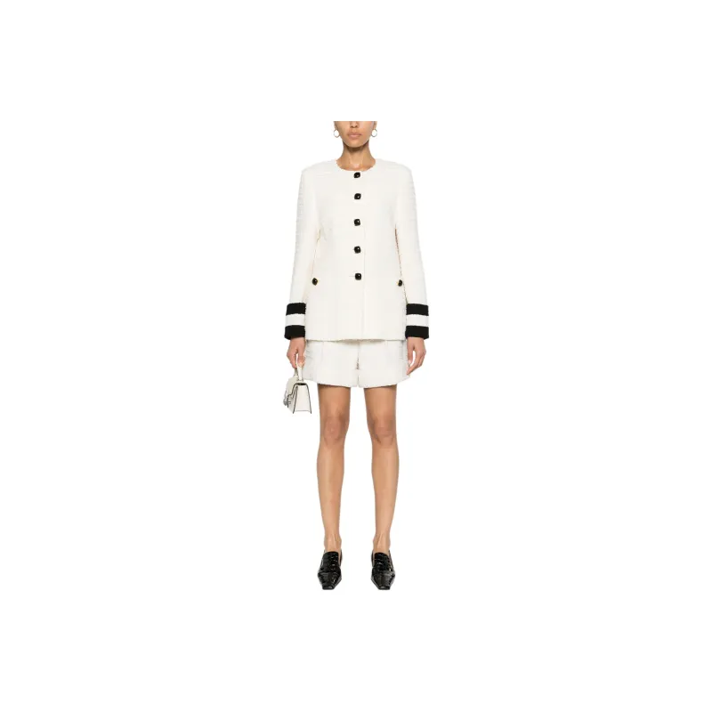 GUCCI Collarless Tweed Jacket-0