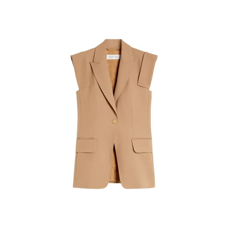 MaxMara Bergamo Single Breasted Sleeveless Jacket-0