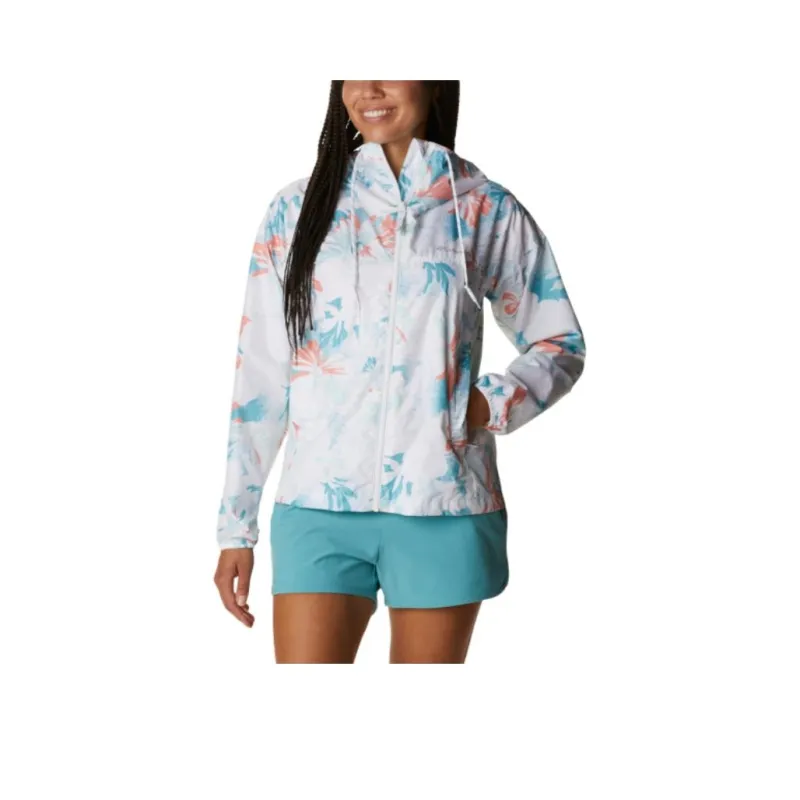 Columbia Flash Challenger Novelty Windbreaker Jackets Coats Women's White-0