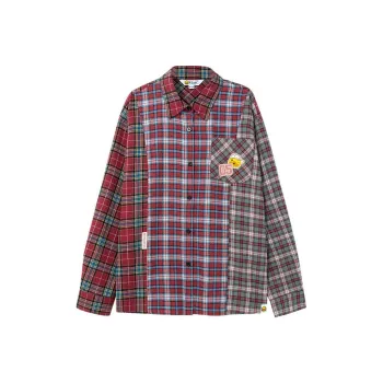 B.Duck Shirts Women's Red Plaid