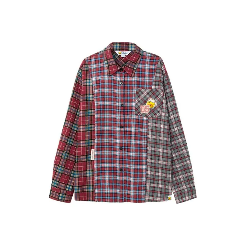 B.Duck Shirts Women's Red Plaid-0