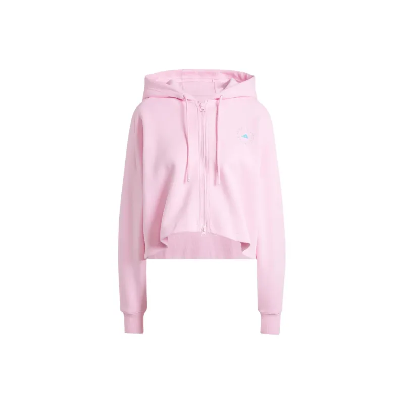 Adidas x Stella McCartney Cropped Hoodie Sweatshirt Women's Pink-0