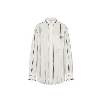 MOCO Shirt Women's Apricot Base With Black Stripes