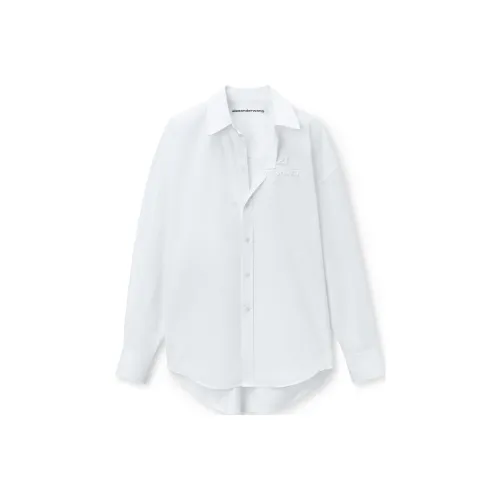 Alexander Wang Graphic Embroidery Oversized Shirt White