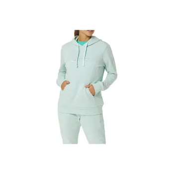 Asics French Terry Pullover Hoodie Sweatshirt Women's Light Blue