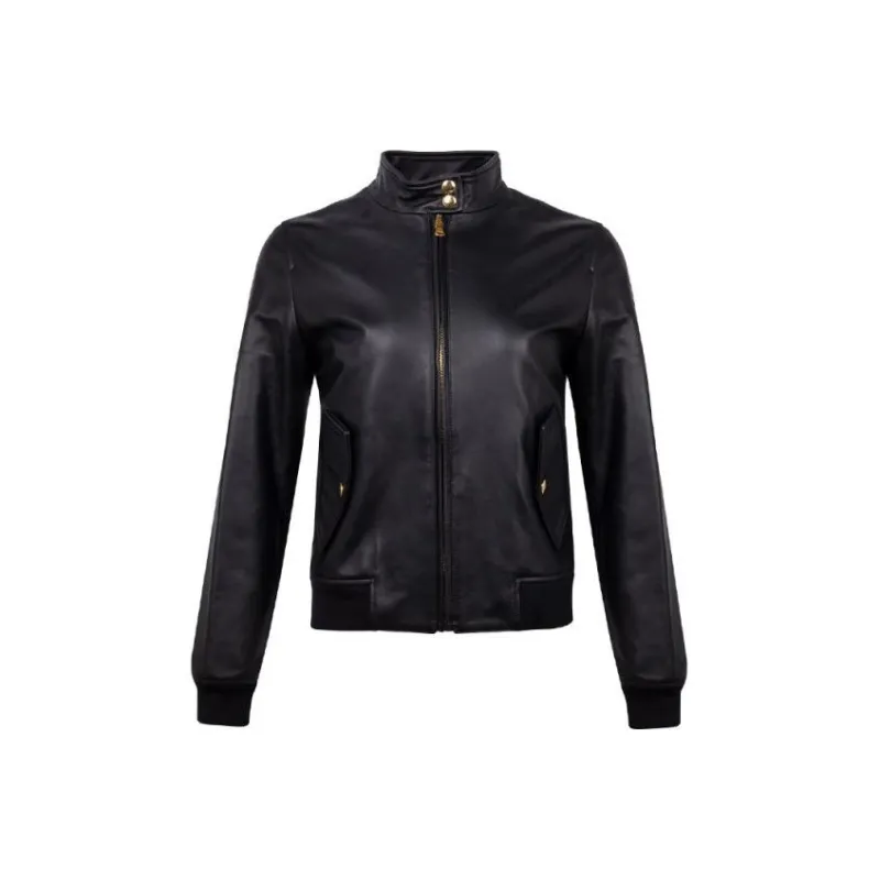 MOSCHINO Bear Logo Leather Jacket-0