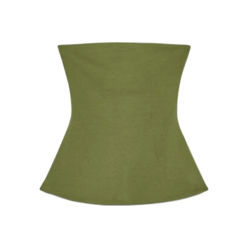 ZARA Strapless Top Women's Green-0