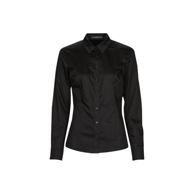 GUESS Classic Slim Fit Shirt Women's Black-0
