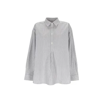 TOTEME Striped Half Buttoned Shirt