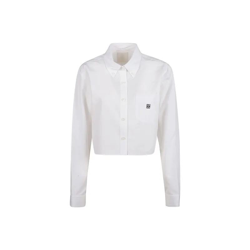 Givenchy Cropped Shirt 'White'-0