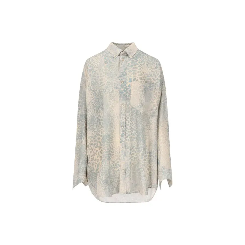 Balenciaga Leo Bleached Long Sleeved Shirt-0