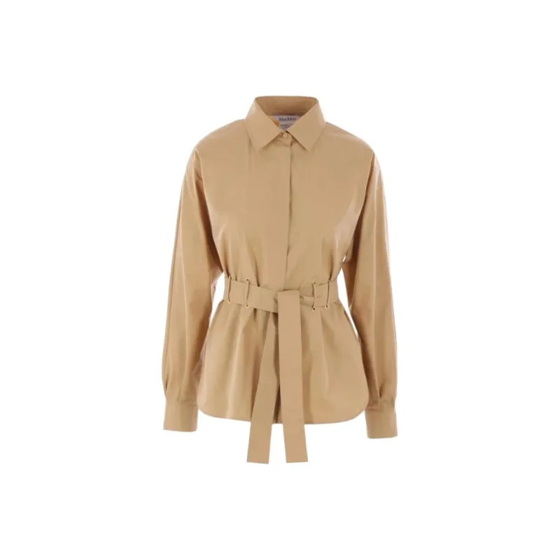 MaxMara Juglas Belted Button Up Shirt-0