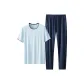 Light Aqua Blue+Navy Blue