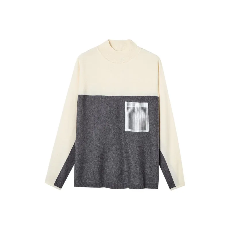 Demana Knitwear Women's White Gray Multicolor-0