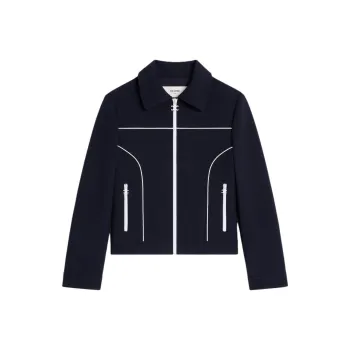 CELINE Chelsea Blouson Jacket In Gauffered Double Wool