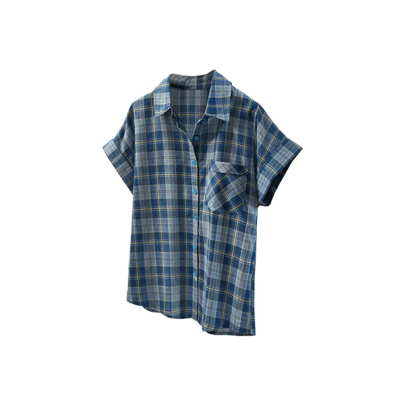 Cypress House Shirt Women's Blue Plaid-0