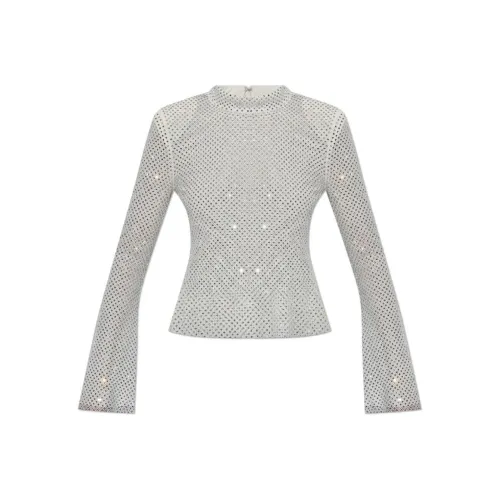 Self-portrait Embellished Fishnet Top
