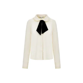 TAMMY TANGS Chiffon Shirts Women's Ecru