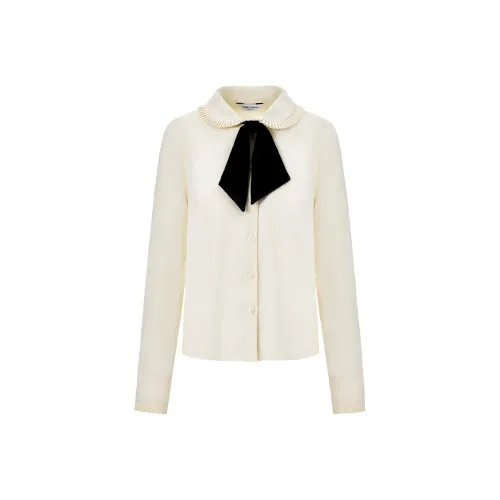 TAMMY TANGS Chiffon Shirts Women's Ecru
