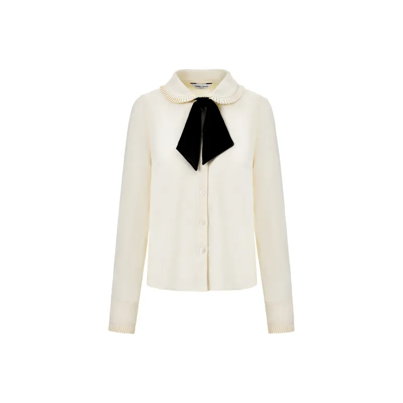 TAMMY TANGS Chiffon Shirts Women's Ecru-0