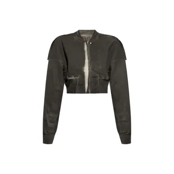 Rick Owens DRKSHDW Flight Cropped Jacket 'Dark Dust'