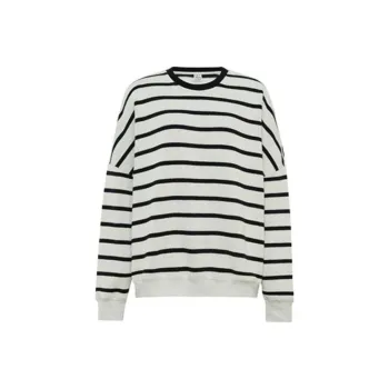 MEIYANG Knitwear Women's Gray Black Stripes