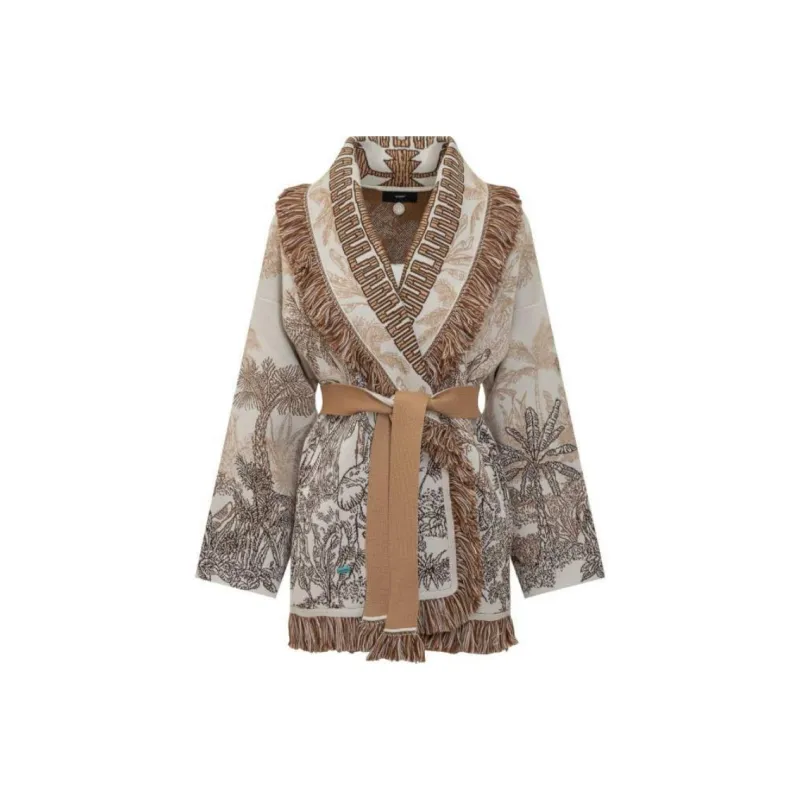 Alanui Jungle Toile De Jouy Long Sleeved Cardigan-0