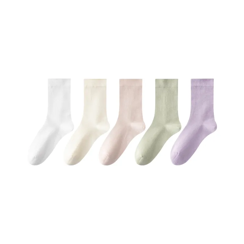 MIIOW Mid Calf Socks Women's 5 Pack-18