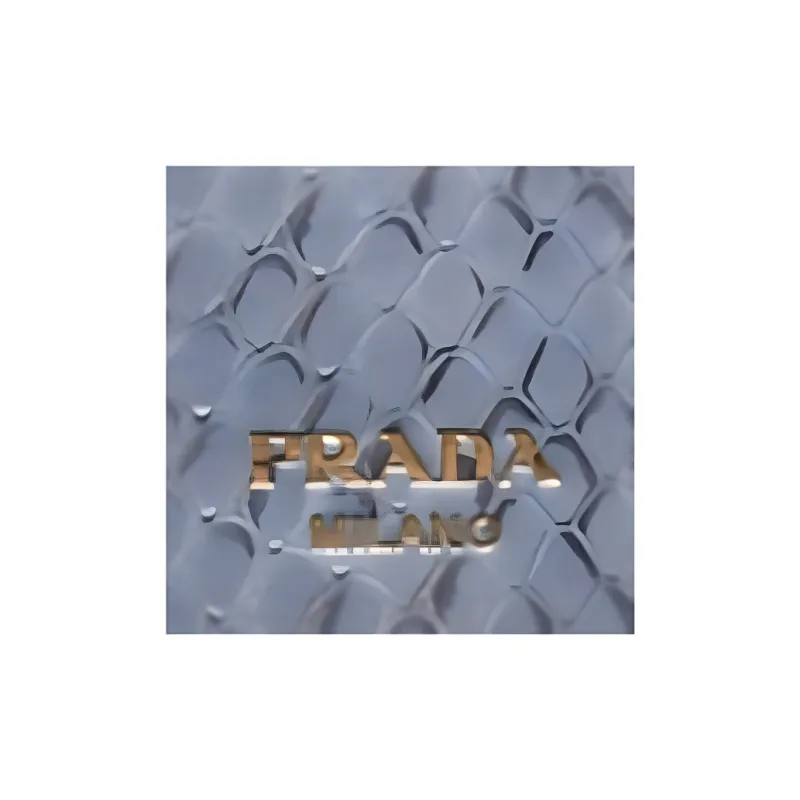 PRADA Leather Card Holder Women's Light Purple Blue-3