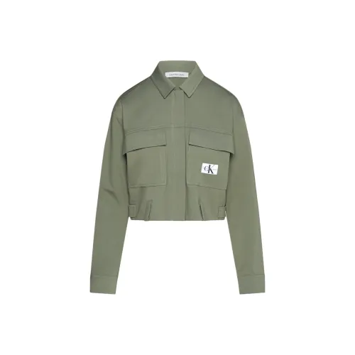 CALVIN KLEIN Jackets Coats Europe Version Women's Dark Olive
