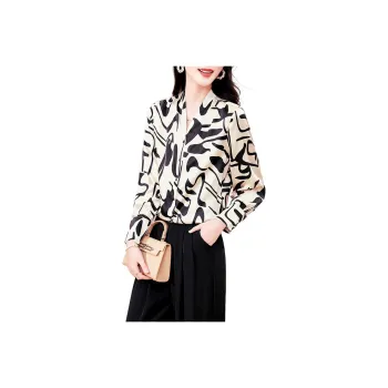 Yi Mengyuan Shirt Women's Calligraphy Ink Wash