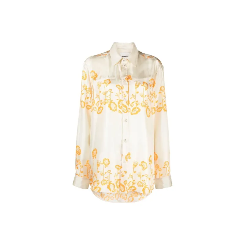 NANUSHKA Floral print Silk Shirt-0