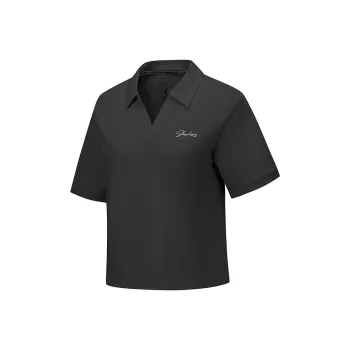 Skechers GODRI SS25 Polo Shirt Women's Carbon Black
