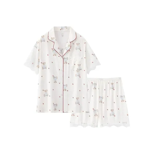 XIAFENYAN Pajama Set Women's Apricot
