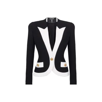 BALMAIN Two tone Crepe Blazer