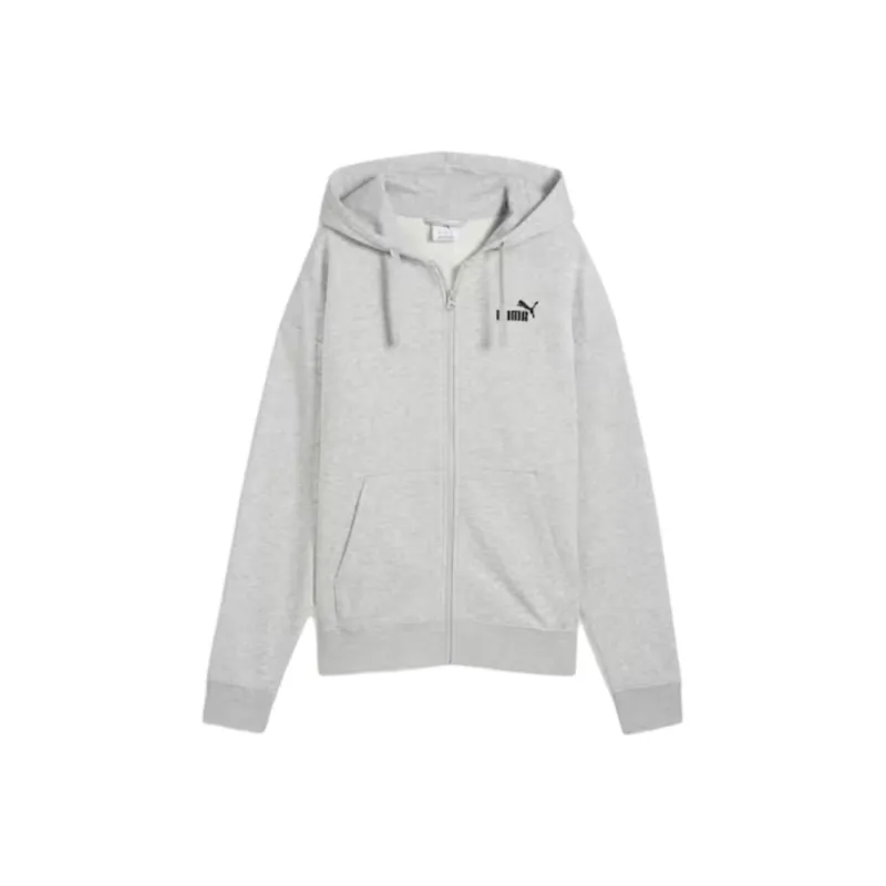 PUMA Sudadera Con Capucha Y Cierre Completo De Felpa Francesa Logotipo Pequeño Essentials No. 1-0