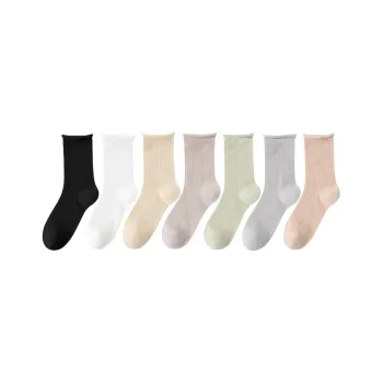 Cotton Gene Mid Calf Socks Women's 7 Pack