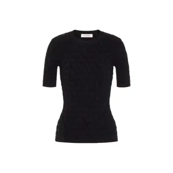 Valentino Toile Iconographe Crewneck Knitted Top