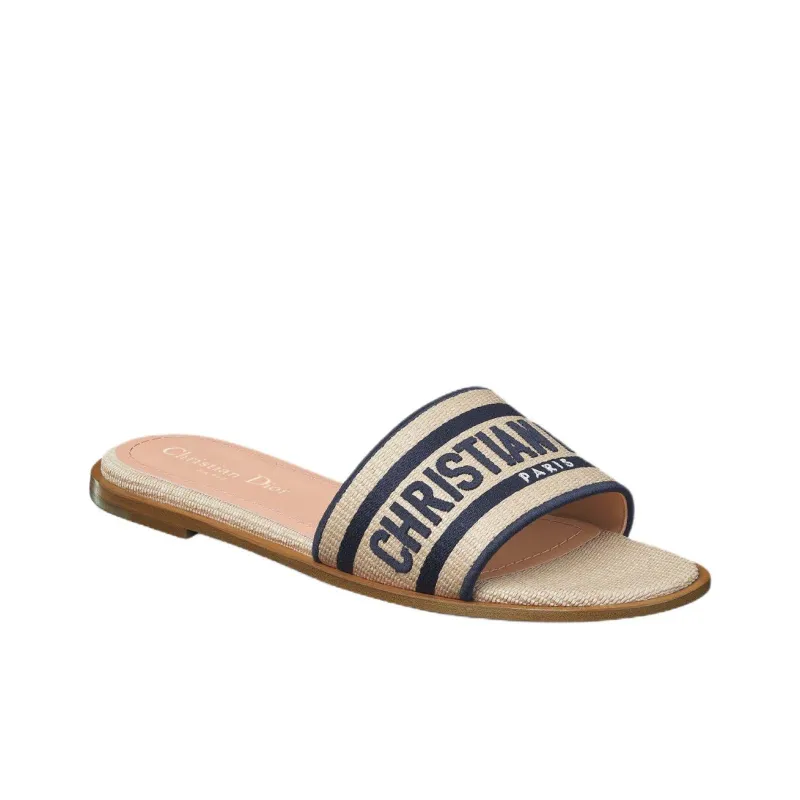 DIOR Dway Slide Slippers Women's Beige-2